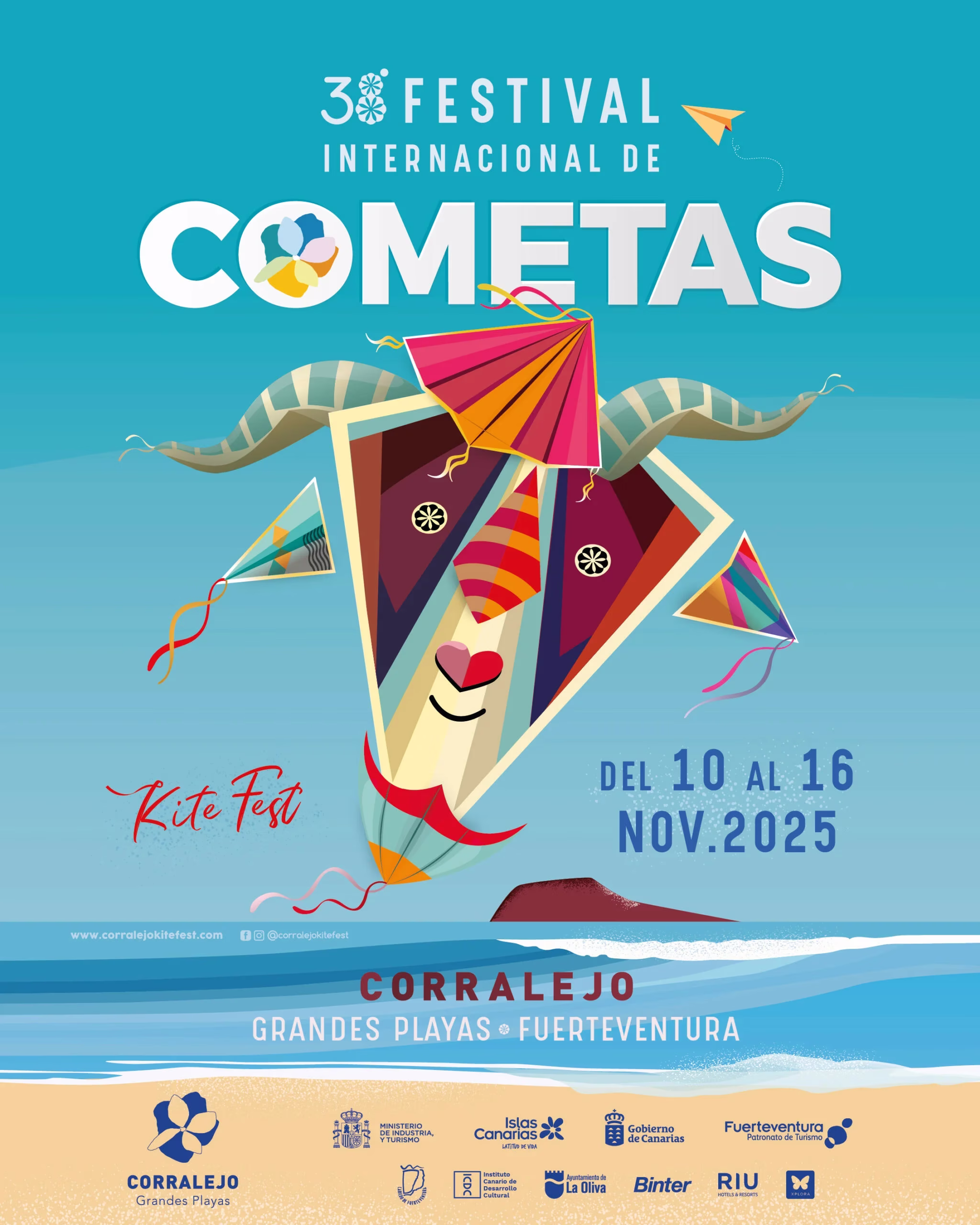 poster de presentación del festival de cometas de Fuerteventura 2025